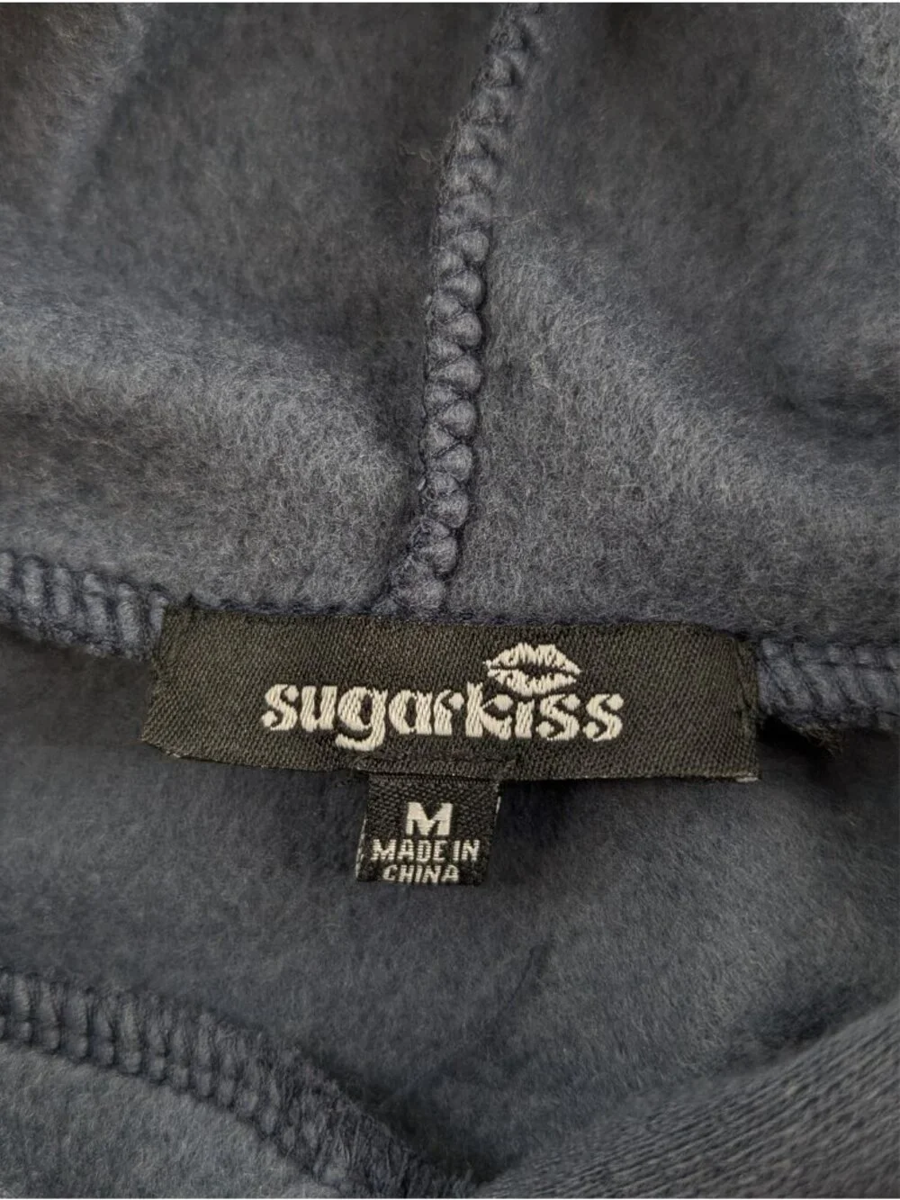 Sugarkiss LA Athletics 94 Womens Medium Hoodie Blue Oversized Long Sweatshirt